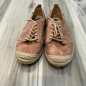 Roxy Women's Flora Lace Up Slip On Shoe Sneaker size 7 Color: Rose